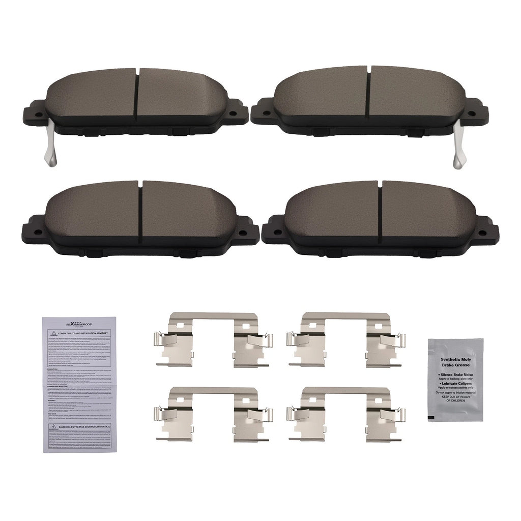Set of 4 Front Ceramic Brake Pads for Honda HR-V (2016–2023), Accord (2013–2023)
