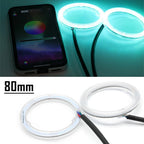 2X RGB COB LED Halo Rings Lamp Kit for Car (80MM)