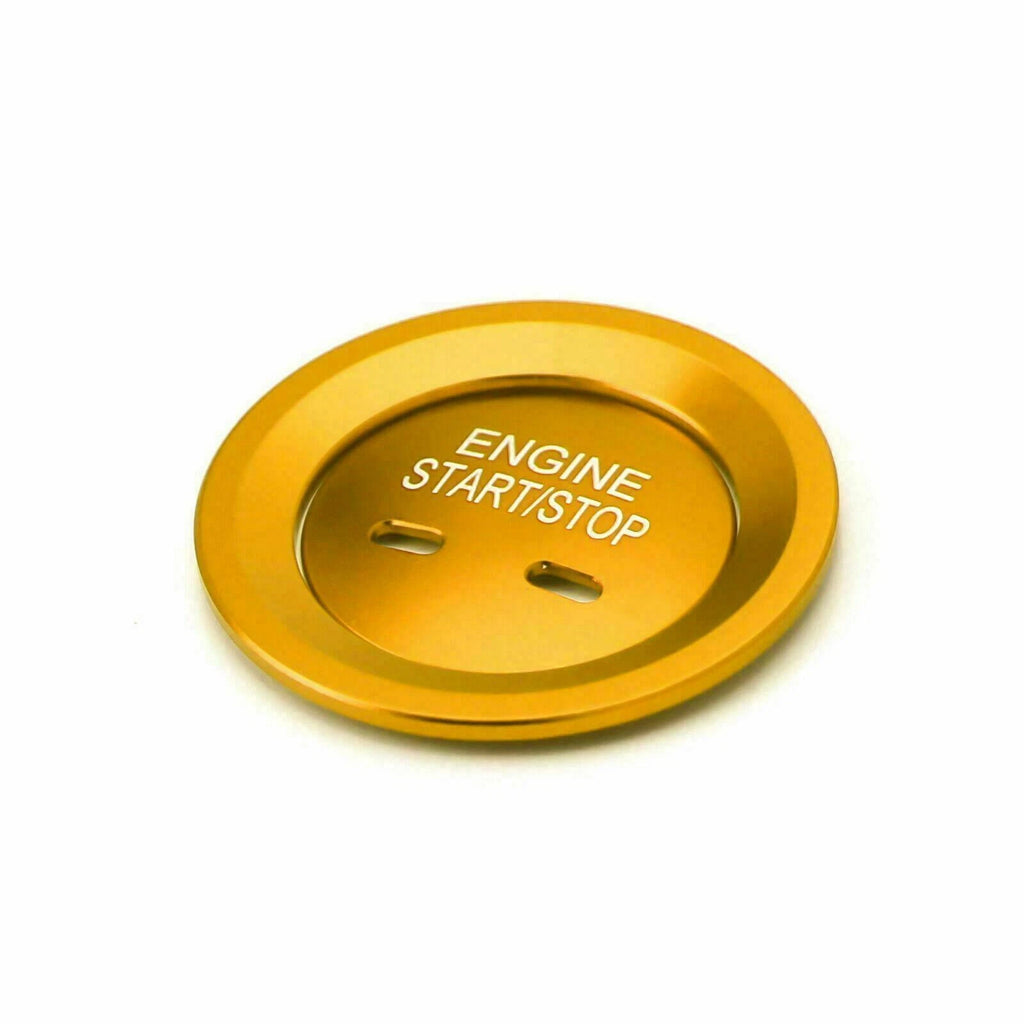 Keyless Ignition Switch Start Gold Trim Cover for Chevy GMC (2007-2013)