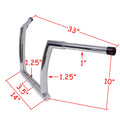 Chrome 10" Rise Ape Hanger Handlebar for Harley FLTRX FLTRXS FLTRU (2015–2020)