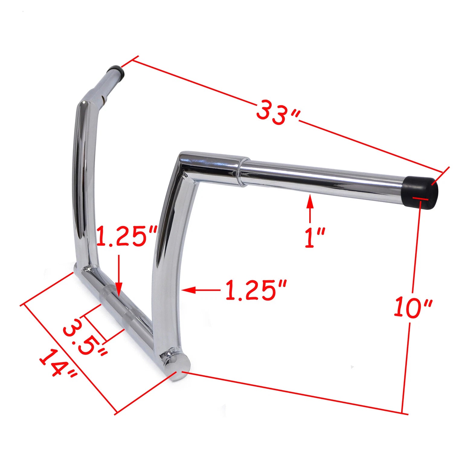 Chrome 10" Rise Ape Hanger Handlebar for Harley FLTRX FLTRXS FLTRU (2015–2020)