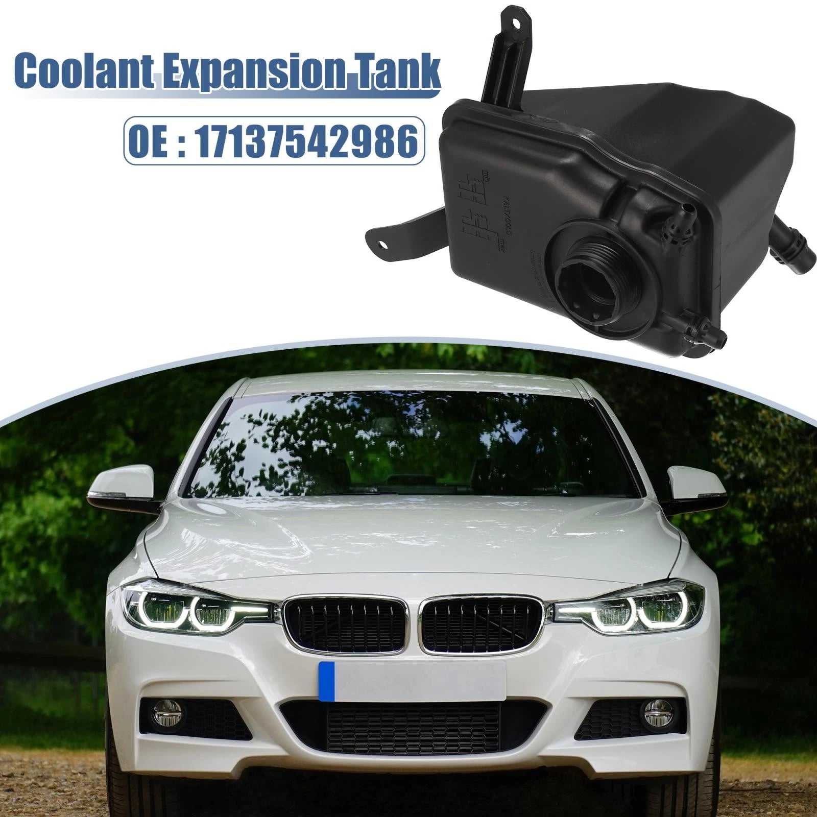 Coolant Radiator Reservoir Tank 17137542986 with Sensor for BMW 5 6 Series (2011–2017)