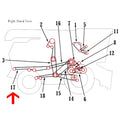 H79789 Rear Straw Chopper V-Belt for John Deere Combine 6600-7700