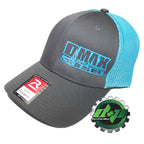 Duramax Diesel Flex Fit Hat for DMAX Truck (L/XL) - Grey/Blue Mesh Back