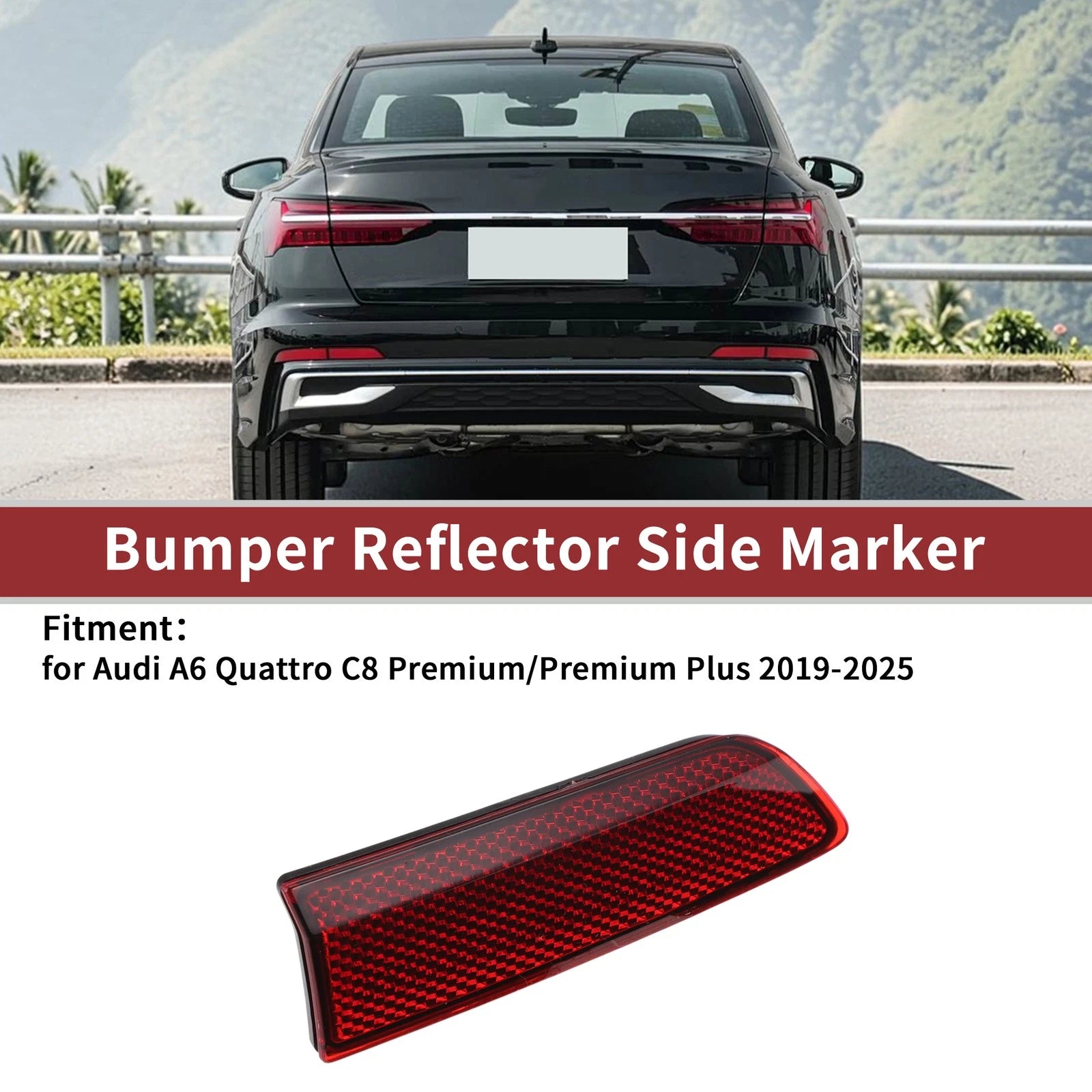 Rear Left Inner Side Bumper Reflector No. 4K0945103D for Audi A6 Quattro (2019–2023)