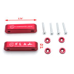 JDM Red Billet Hood Vent Spacer Riser Kit for Acura Honda (2009-2014)