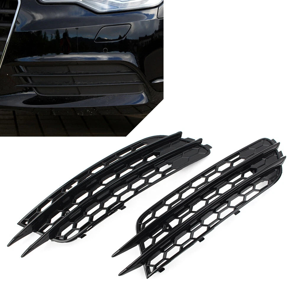 1 Pair Fog Light Grille Cover for Audi A6 C7 (2012–2018)