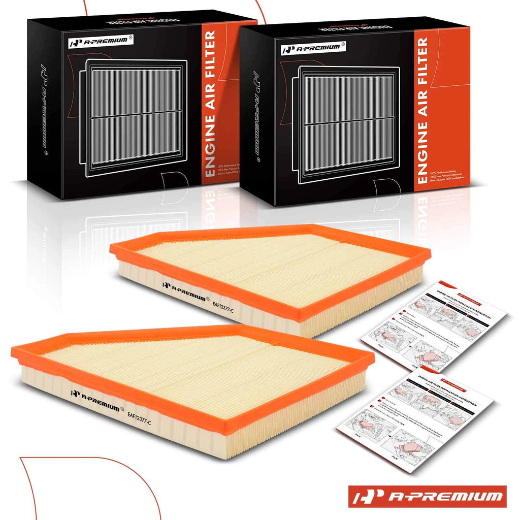 2X Engine Air Filter for BMW X5 (2007–2010) V8 4.8L GAS