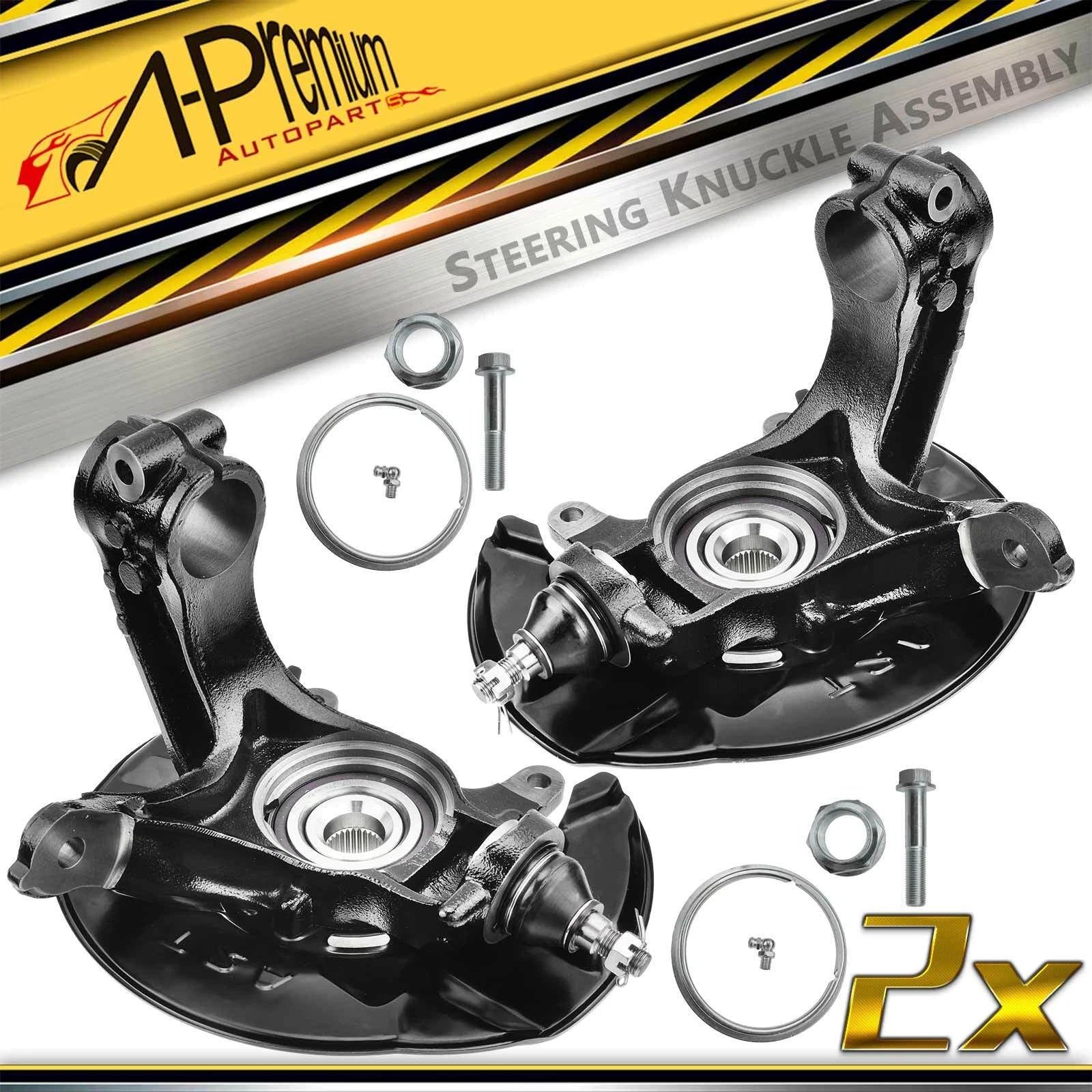 Pair Front Steering Knuckle & Hub Bearing for Honda Accord (2013–2017)
