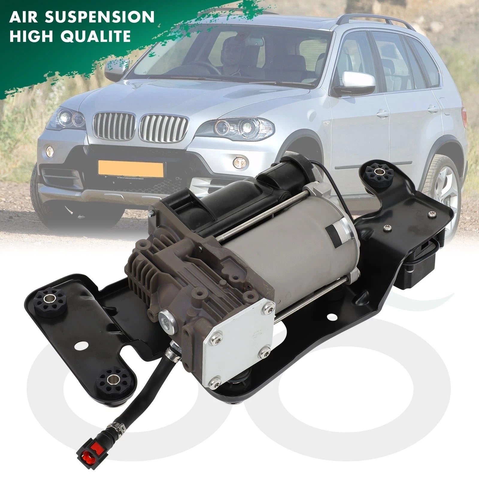 Air Suspension Compressor Pump w/ Solenoid Block Valve for BMW X5 E70, X6 E71, E72 (2007–2013)