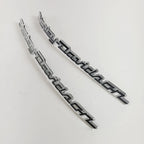 Set of 2 Chrome & Black Fuel Tank Emblems for Harley Davidson Touring (2008–2023)