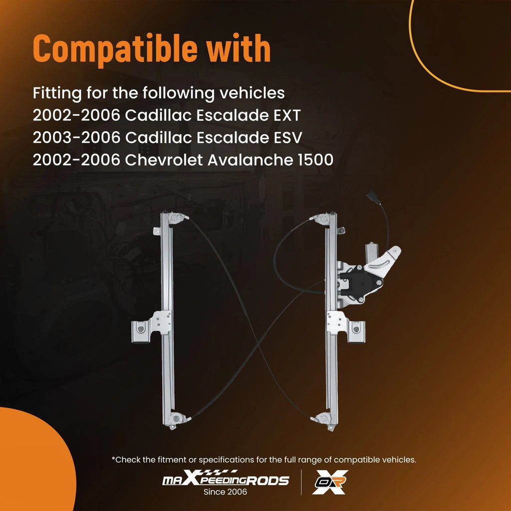 Rear Left Window Regulator with Motor for Chevy Silverado GMC Sierra Yukon (2001–2007)