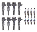 Set of 8 Ignition Coils & Iridium TT Spark Plugs for 4.6L 5.4L V8 (N/A)