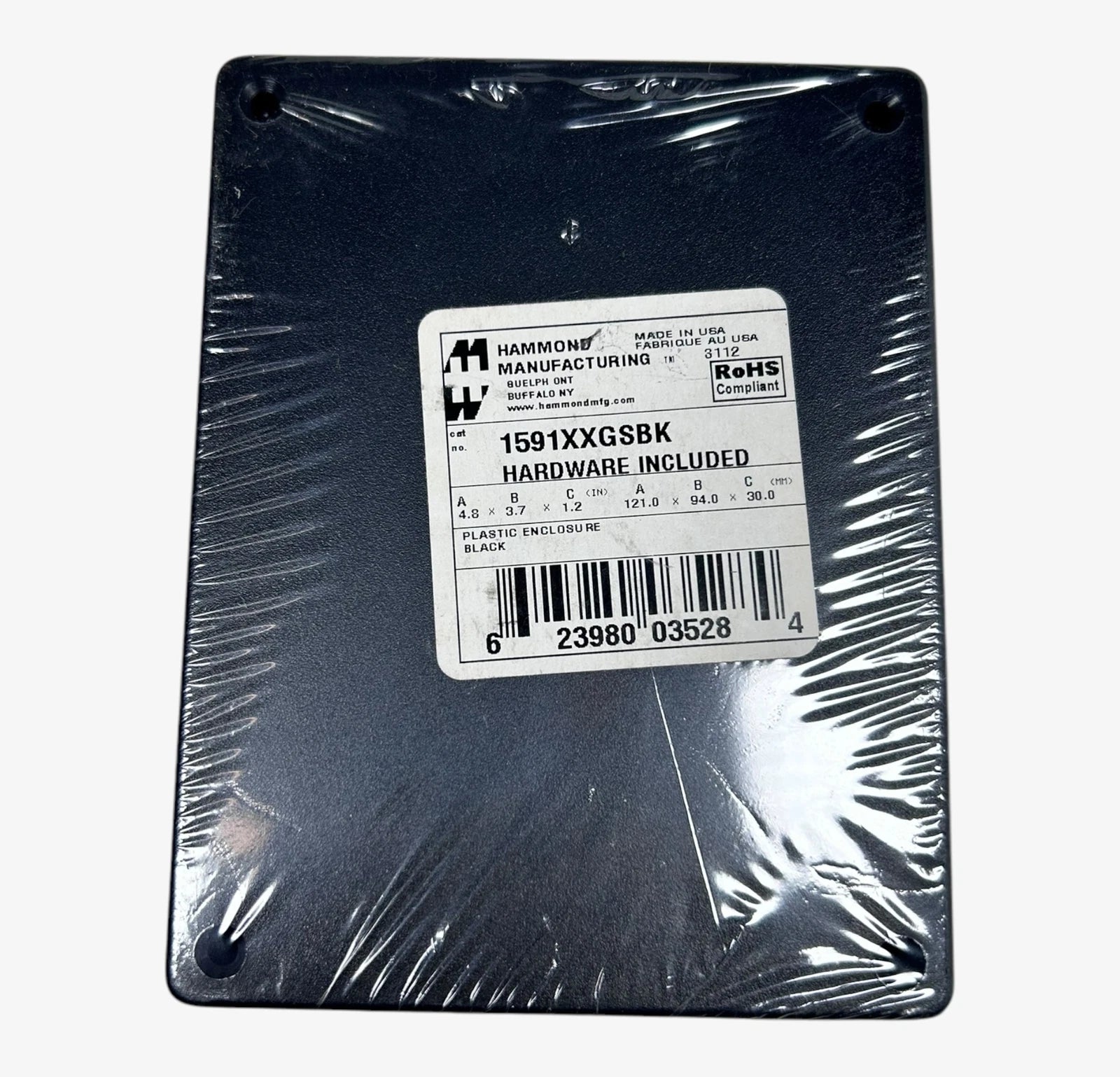 Set of 3 Plastic Enclosures for Hammond Manufacturing 1591XXGSBK (N/A)
