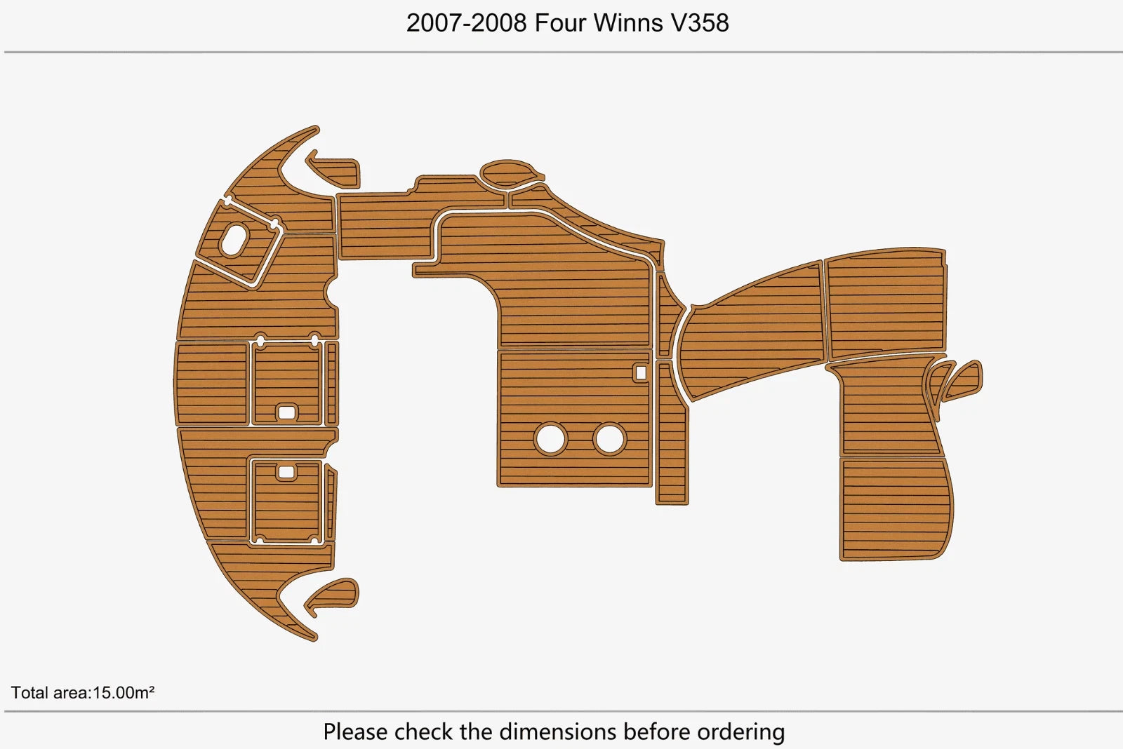 EVA Foam Pads for Four Winns V358 (2008) Cockpit Swim Platform