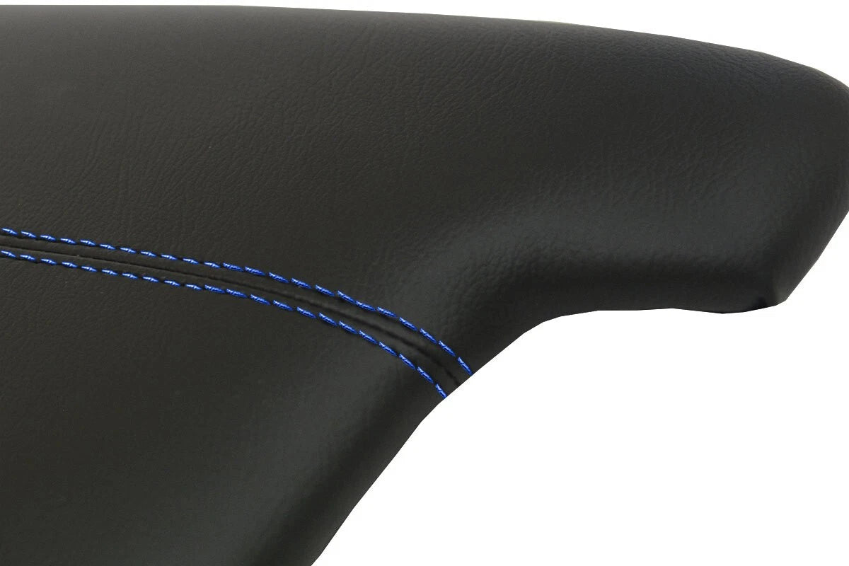 Leather Synthetic Console Armrest Cover for Honda Accord (2013–2017) Black Blue Stitch