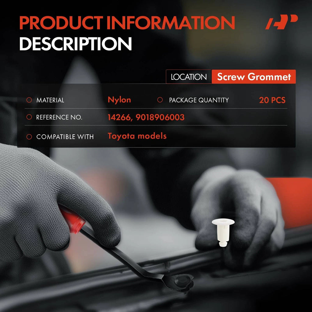 Nylon Retainer Clips for Toyota (2000-2010)