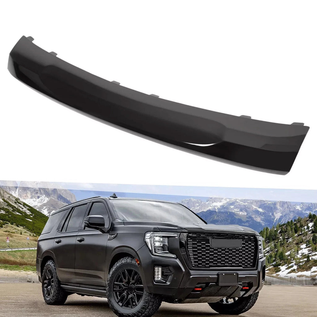 Gloss Black Steel Front Bumper Lower Panel Trim for GMC Yukon XL (2021–2024)