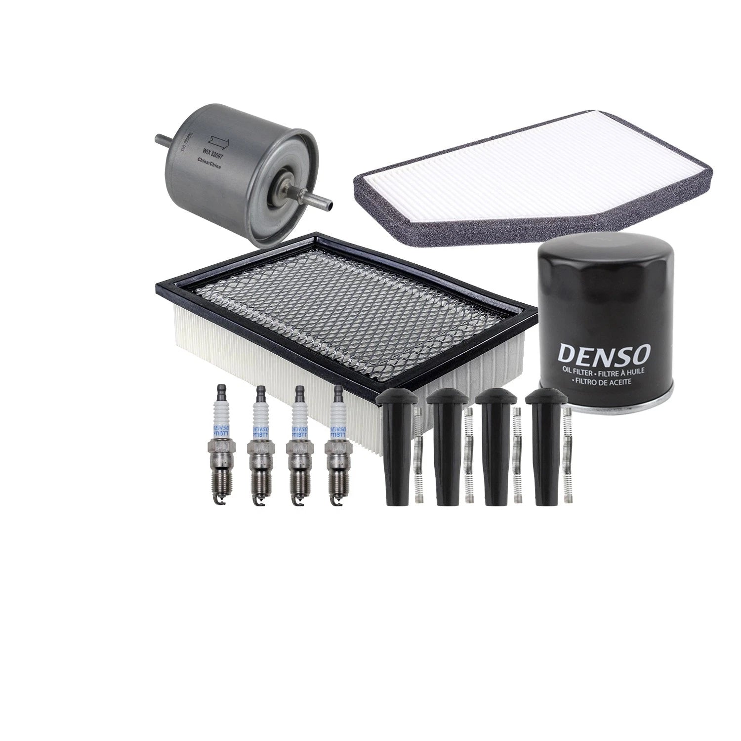 Tune Up Kit 4 Spark Plugs & Boots for Ford Escape Mariner (2001–2010)