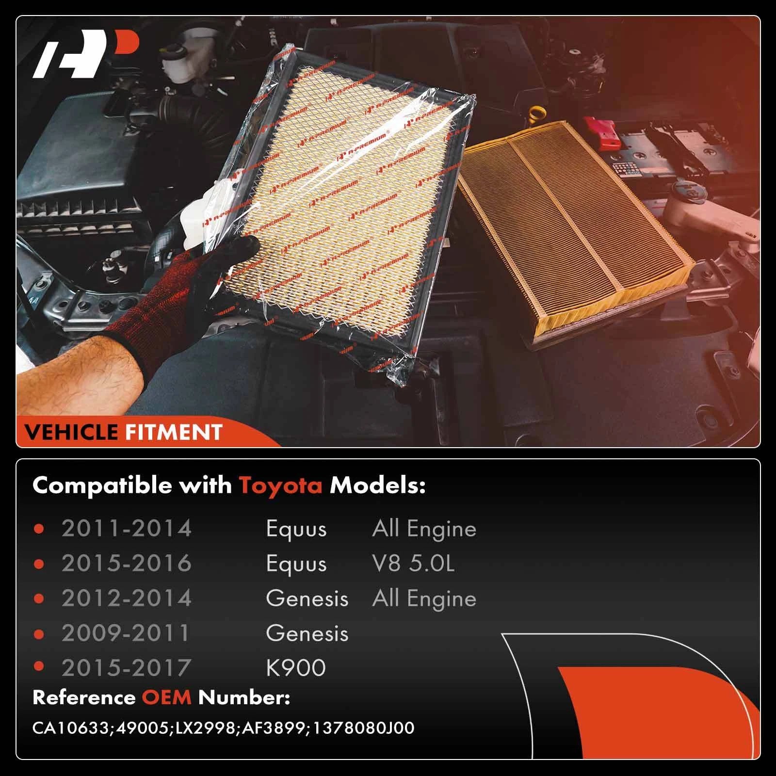 Engine Air Filter for Hyundai Genesis (2009–2014), Equus (2011–2016), Kia K900 (2015–2017)