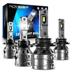 Set of 4 9005 9006 LED Headlight Bulbs for High Low Beam (500% Bright White)