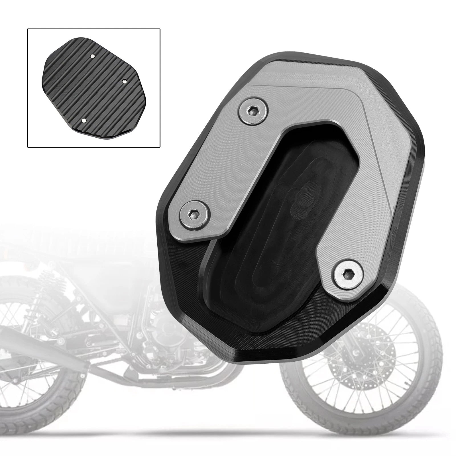 Kickstand Enlarger Plate Pad for Ducati Scrambler 800 (2015–2019) TI