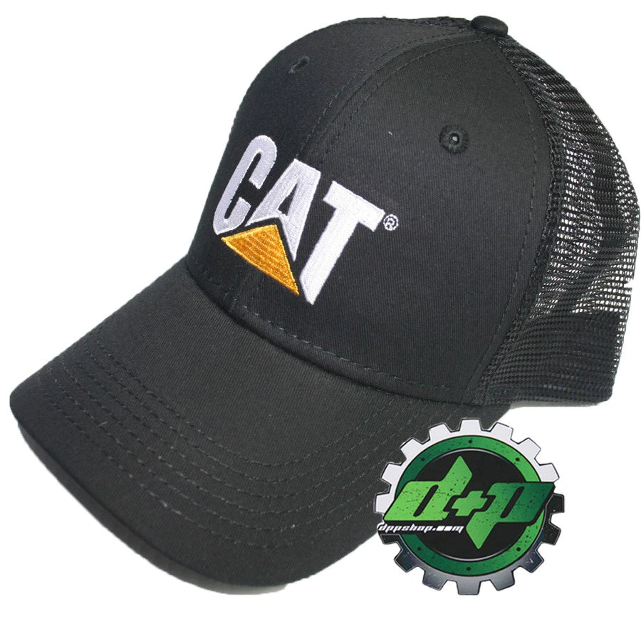 Caterpillar Trucker Hat Black Mesh Cap for Trucks (CAT Logo)