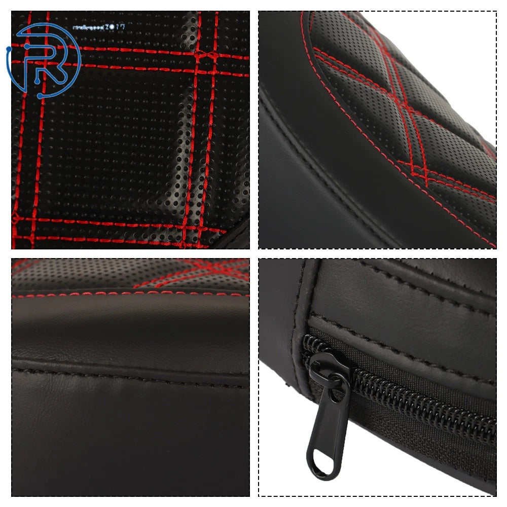 Passenger Backrest Pad with Red Stitching for Touring CVO Glide (1996–Up)