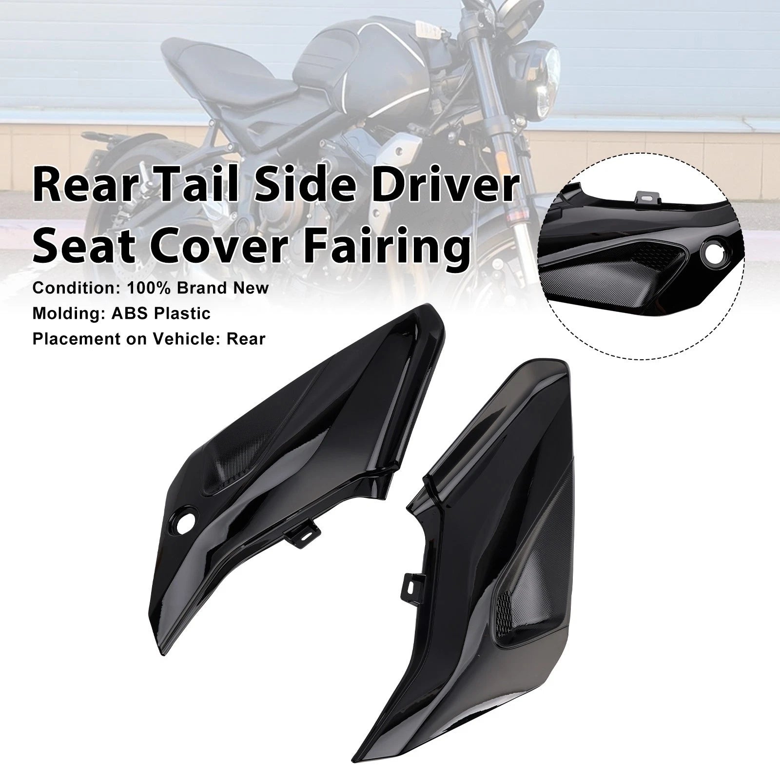 Side Seat Panel Fairing Cowl for Trident 660 (2022–2026) Black