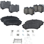 Set of 4 Ceramic Brake Pads for Toyota Land Cruiser (1998–2007)