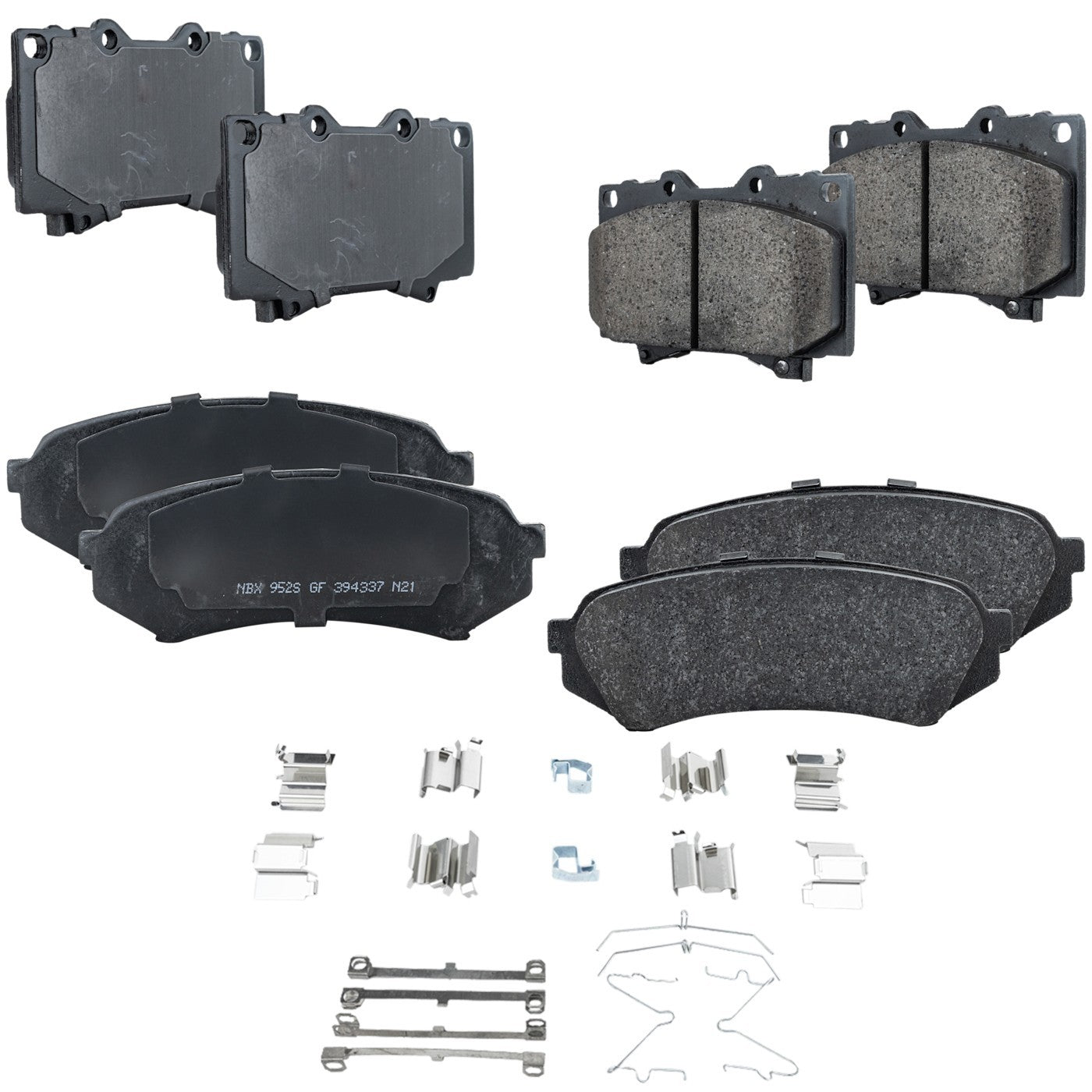 Set of 4 Ceramic Brake Pads for Toyota Land Cruiser (1998–2007)