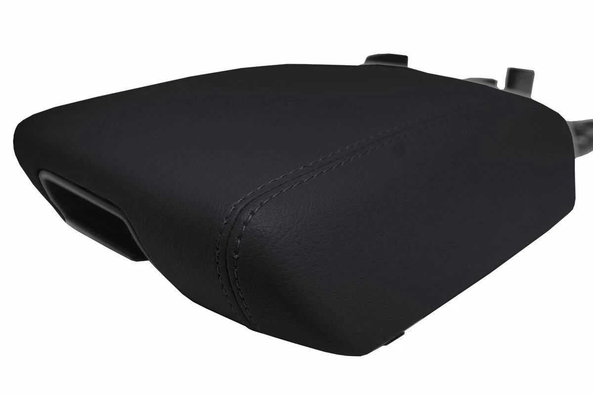 Leather Center Console Lid Armrest Cover for Kia Sedona (2015–2020) Black