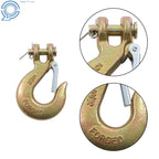 Set of 8 Heavy Duty Forged Steel Clevis Slip Hooks with Safety Latch