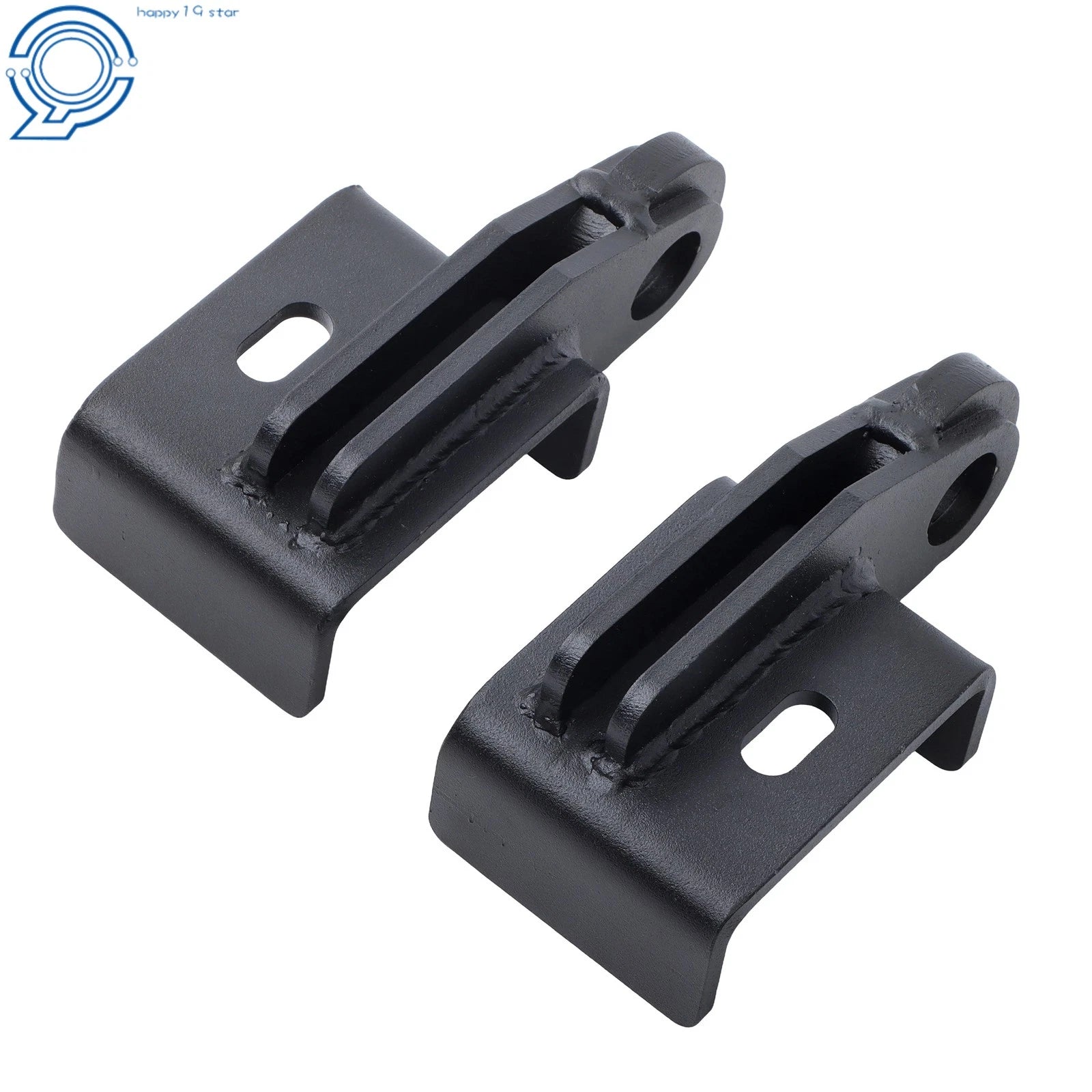 2X Black Front Tow Hook Brackets for Toyota Tacoma (2009–2023)