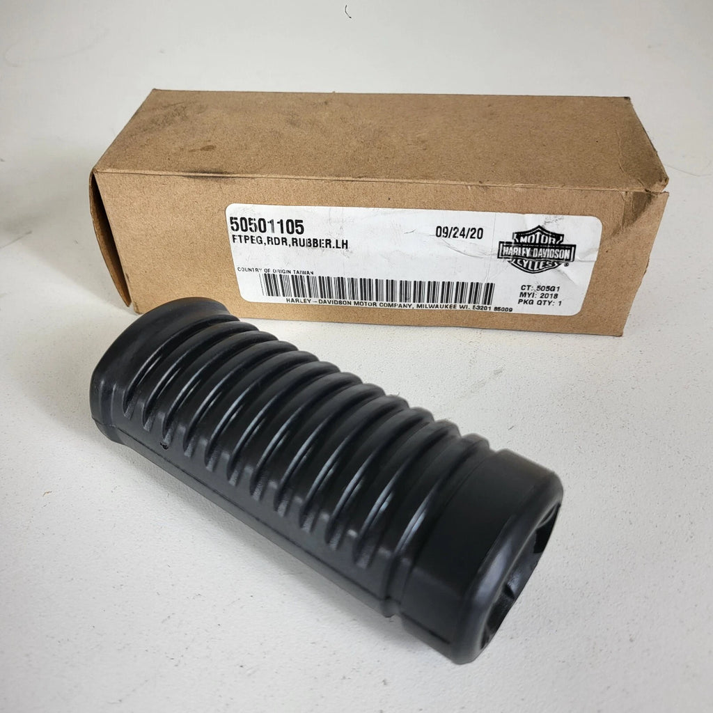 Genuine Left Rubber Foot Peg for Harley-Davidson Softail Slim / Live Wire (2018–2023) - 50501105