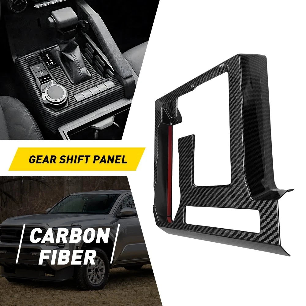 Carbon Fiber ABS Gear Shift Panel Cover Trim for Toyota Tacoma (2024–2026)
