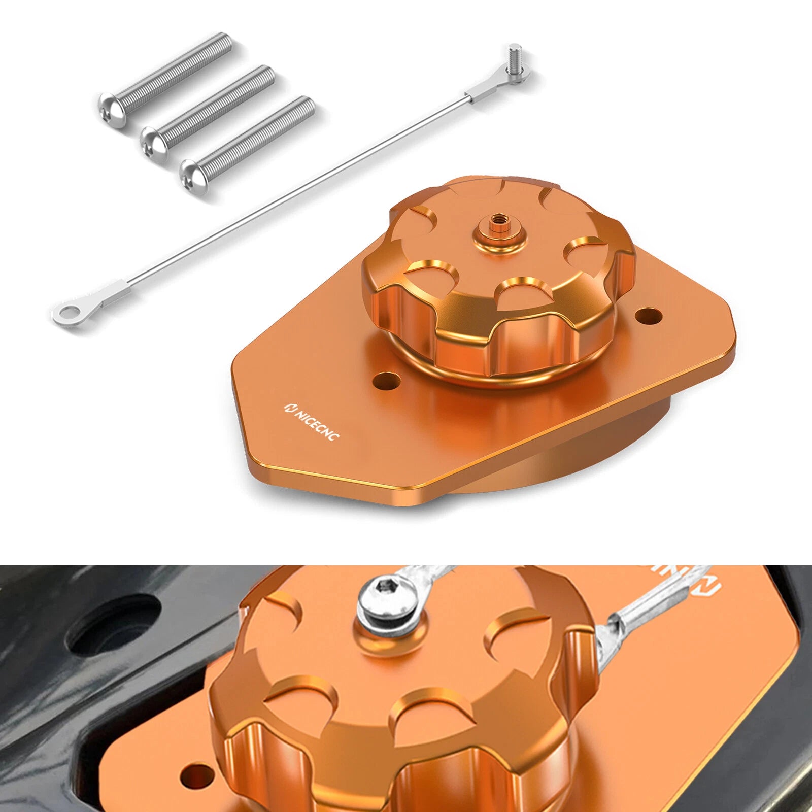 Anodized Fuel Filler Neck with Cap Set for KTM 690 Enduro R, 690 SMC R (2019–2023)