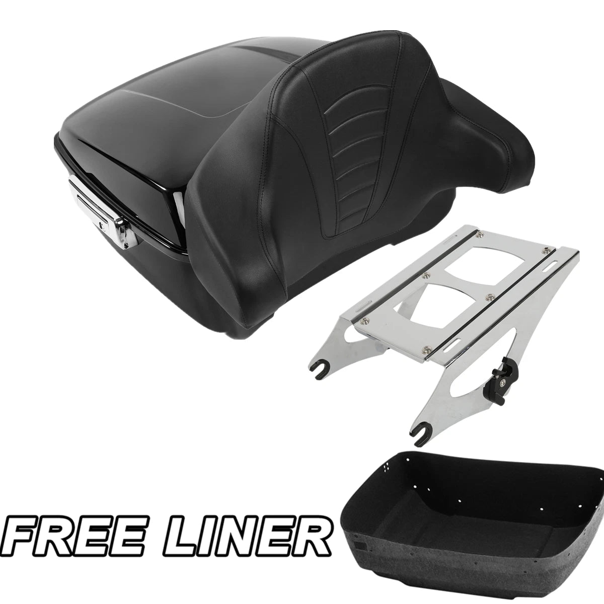 Trunk Backrest Pad Mount Rack for Harley Electra Road Glide (2014–2025)