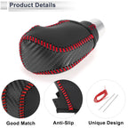 Gear Shift Knob Cover for Toyota Camry (2019–2022) Black Carbon Fiber Red