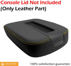 Leather Console Lid Armrest Cover for Chevrolet Tahoe (2007–2013) Yellow Stitch