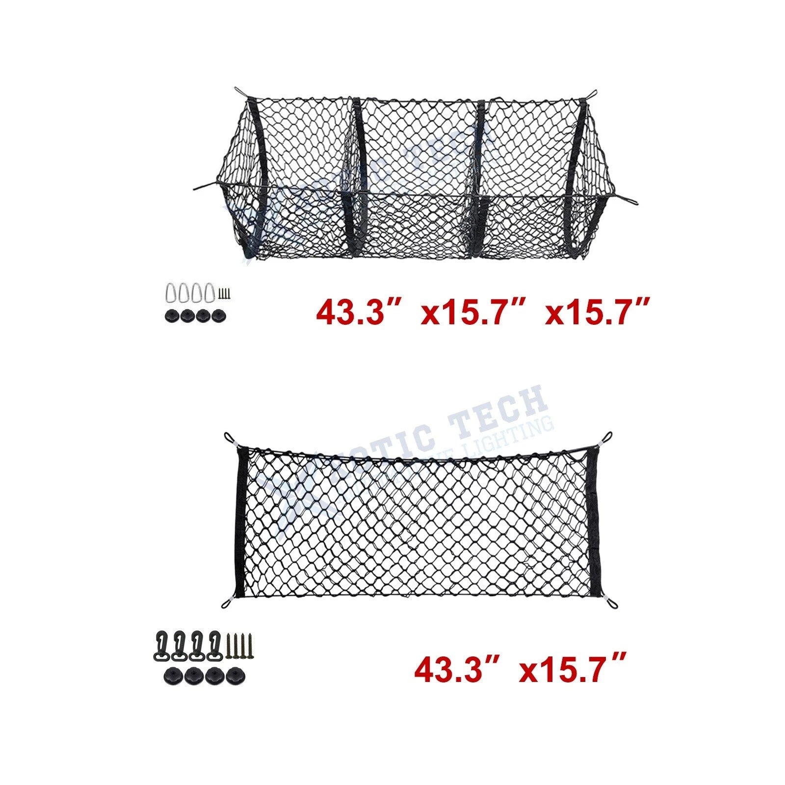 Cargo Storage Net for MPV SUV Vans Trunk Bed (43.3-15.7) 2012-2024