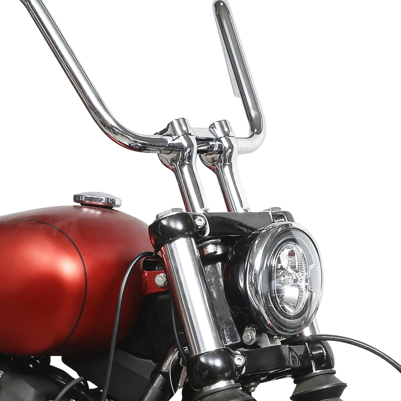 Chrome 4" Handlebar Riser for Harley Dyna Street Bob Super Wide Glide