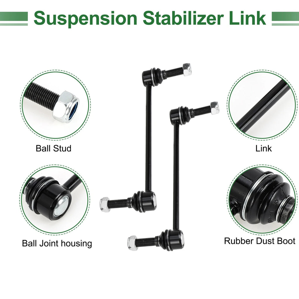 6pcs Front Suspension Kit Tie Rod End for Chrysler 300, Dodge Charger (2005–2010)
