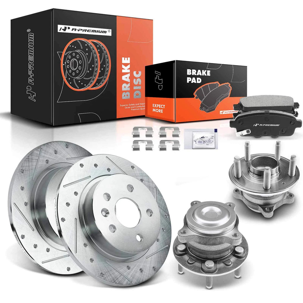 Rear Drilled Brake Rotors & Pads for Chevrolet Cruze (2013–2015)