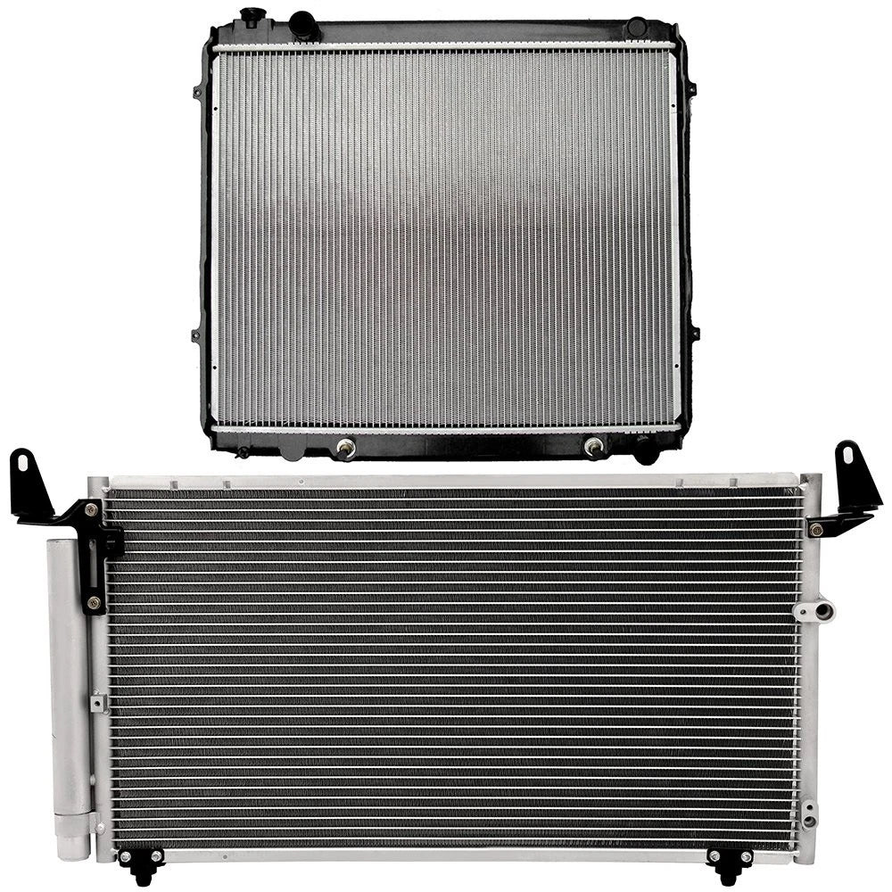 Set of 2 Aluminum Radiator & A/C Condenser for Toyota Tundra (2000–2006)