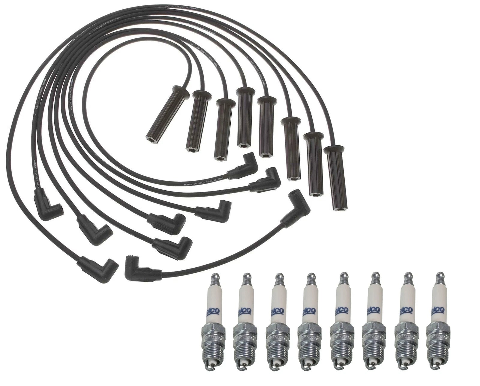 Pro Ignition Wire Set & ACDelco Rapidfire Spark Plugs for Chevy GMC P6500 (V8)