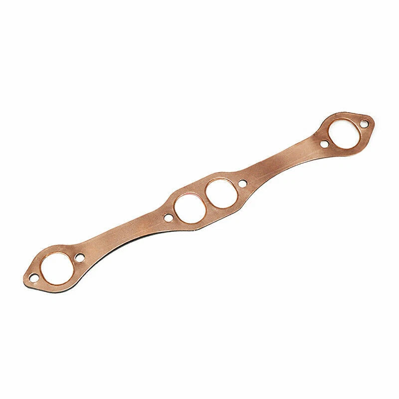 SBC Oval Port Copper Header Exhaust Gaskets for SB Chevy 327 305 383 (Reusable)