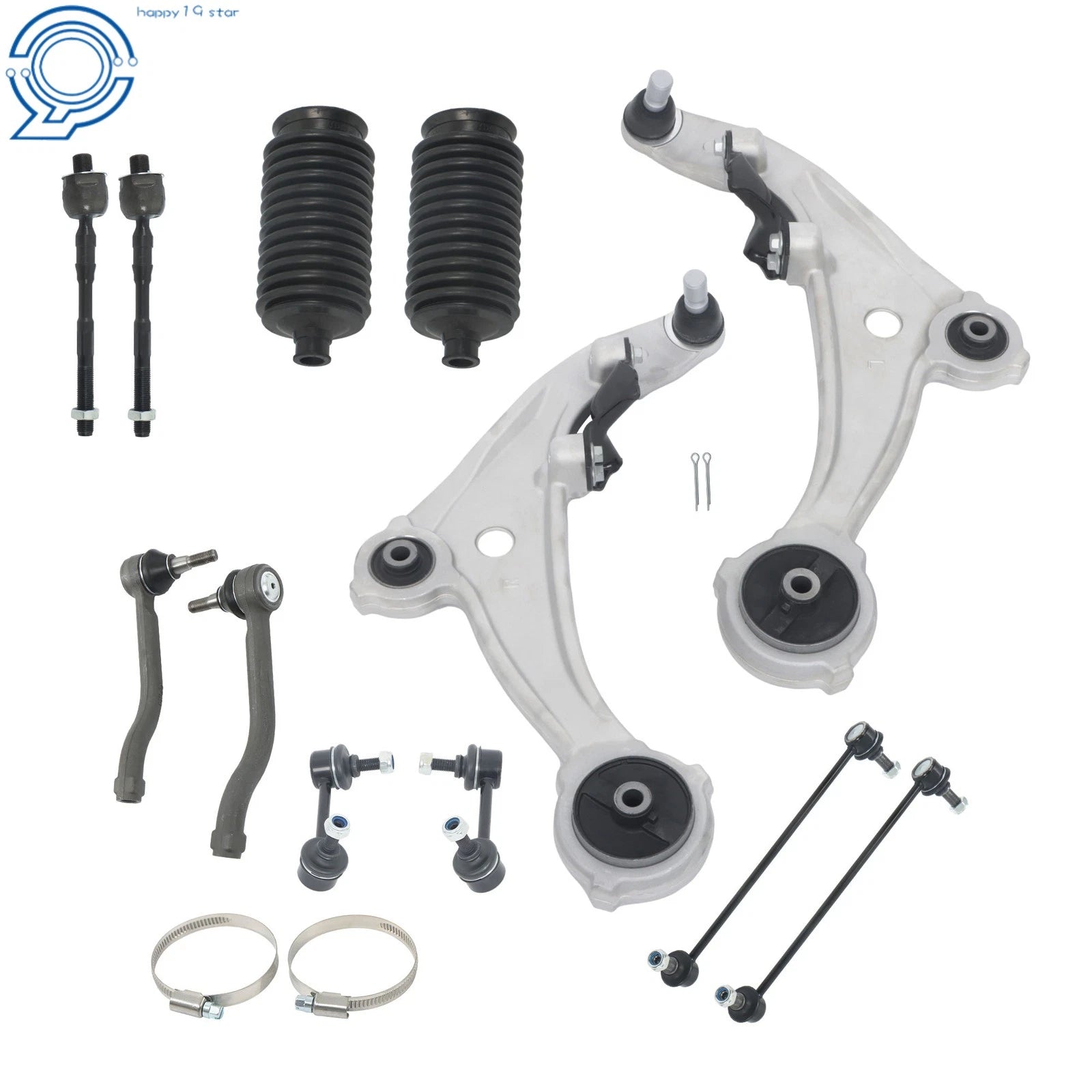 Suspension Kit Lower Front Control Arm Set of 12 for Nissan Altima (2007–2013) K750094