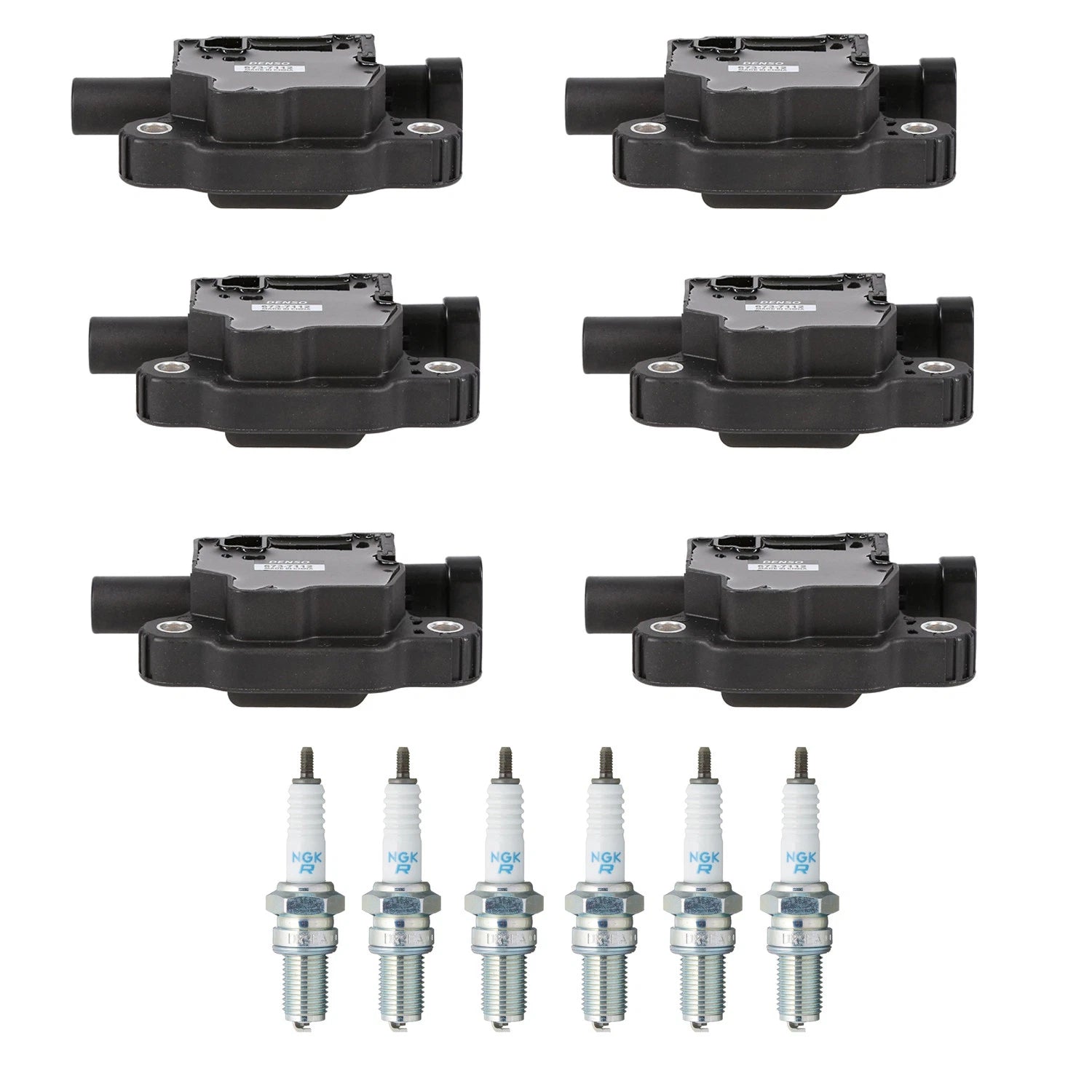 Set of 6 Ignition Coils & NGK Iridium Spark Plugs for Silverado Sierra 1500