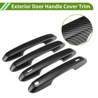 Set of 1 Exterior Door Handle Cover for Toyota Grand Highlander (2024) Carbon Fiber Black